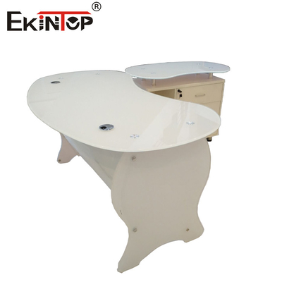 Kính cường lực dày Bàn máy tính Góc tròn Màu đen Cảm nhận đầy đủ gương