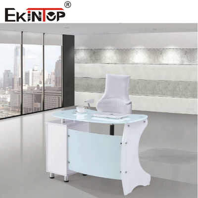Classic tempered Glass Office Computer Desk Glass Executive Office Desk Máy tính văn phòng