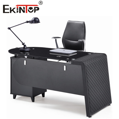 8mm độ dày bàn làm việc kính Bàn văn phòng với ngăn kéo tùy chỉnh kích thước cho đồ nội thất gia đình