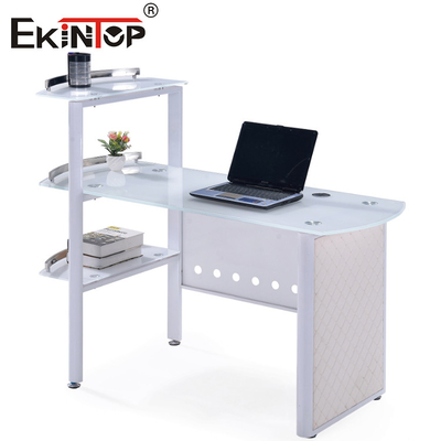Bàn văn phòng kính xanh trắng với bàn làm việc 8mm tùy chỉnh