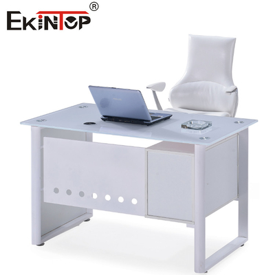 Bàn văn phòng kính xanh trắng với bàn làm việc 8mm tùy chỉnh