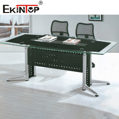 SGS Black Glass Conference Table Tăng hình ảnh chuyên nghiệp Cho thấy thị hiếu kinh doanh