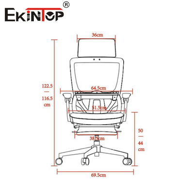 Chế độ chống nổ lưới ghế văn phòng Flip-up Armrest Nylon trở lại