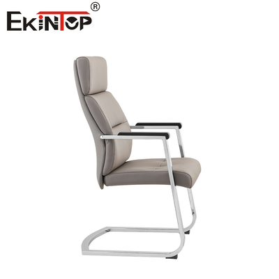 Ghế văn phòng da linh hoạt có thể điều chỉnh chiều cao với nền kim loại Chrome