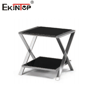 Phòng khách Đen Cà phê Bàn trà Sợi thủy tinh Căng thép Custom đơn giản