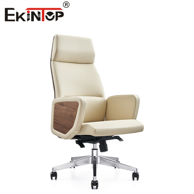 Ghế văn phòng da đơn giản hiện đại với đường thẳng sạch sẽ thẩm mỹ tối giản
