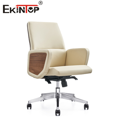 Ghế văn phòng da đơn giản hiện đại với đường thẳng sạch sẽ thẩm mỹ tối giản