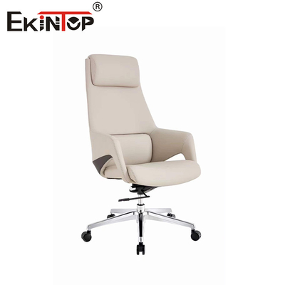 Nhà hàng Khách sạn Tiệc tụ tập Ghế da trắng với chân kim loại