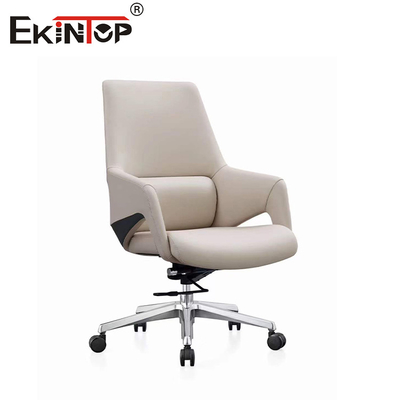 Nhà hàng Khách sạn Tiệc tụ tập Ghế da trắng với chân kim loại
