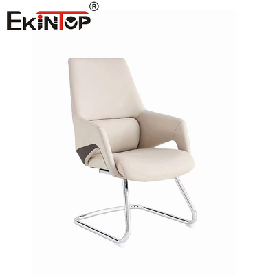 Nhà hàng Khách sạn Tiệc tụ tập Ghế da trắng với chân kim loại
