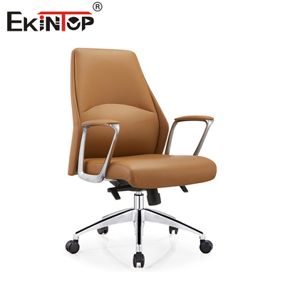 Cổ điển gặp đương đại Cognac ghế ăn da với khung kim loại Chic