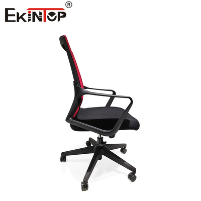 Ghế phòng đào tạo có thể gập lại đệm xốp màu đen và đỏ có bánh xe