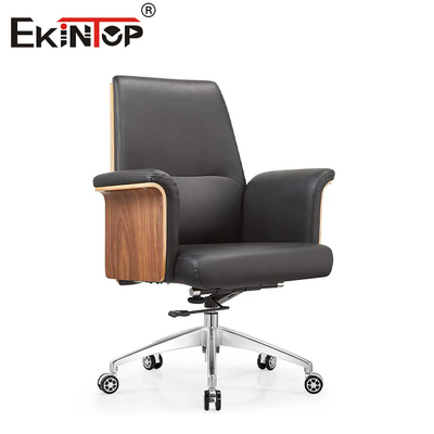 Nghe âm thanh hấp thụ ghế văn phòng da ergonomic với dây quay