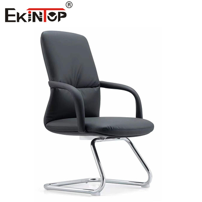 Kinh doanh Ergonomic Đen PU da ghế văn phòng với bánh xe ghế tiếp tân
