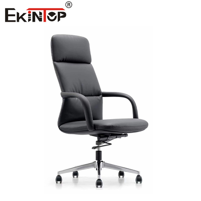 Kinh doanh Ergonomic Đen PU da ghế văn phòng với bánh xe ghế tiếp tân