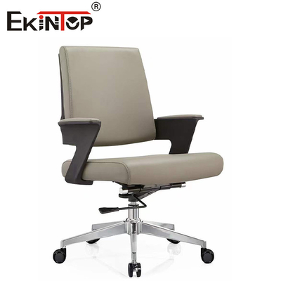 Ghế văn phòng da tổng hợp với bánh xe xoay và điều chỉnh chiều cao