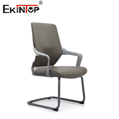 Eco Friendly Blue Gray da ghế văn phòng với người dựa cánh tay và chiều cao điều chỉnh