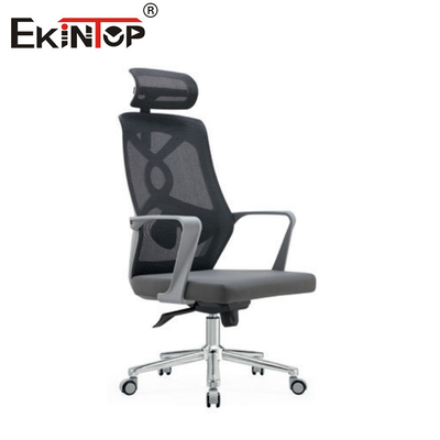 Gray High Back Ergonomic Mesh Office Chair With Headrest For Work (Chỗ ghế văn phòng có lưới ergonomic cao với nệm đầu để làm việc)