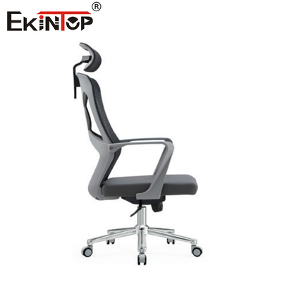 Gray High Back Ergonomic Mesh Office Chair With Headrest For Work (Chỗ ghế văn phòng có lưới ergonomic cao với nệm đầu để làm việc)