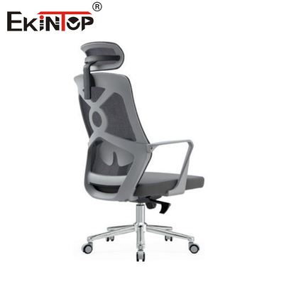 Gray High Back Ergonomic Mesh Office Chair With Headrest For Work (Chỗ ghế văn phòng có lưới ergonomic cao với nệm đầu để làm việc)