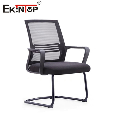 Đen Mid Back Mesh ghế văn phòng với khung kim loại và dựa cánh tay