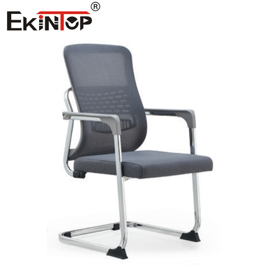 Gray Mid Back Modern Minimalistic Style Mesh Office Chair With Armrests ghế văn phòng màu xám
