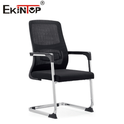 Đen Mid Back Modern Mesh Backrest ghế văn phòng với bánh xe và dựa cánh tay