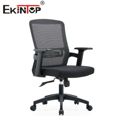 Phòng họp đen ghế văn phòng với yên tay độ bền cao