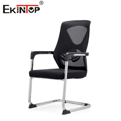 Mid Back Black Mesh Material Conference Office Chair With Armrests (Trong giữa lưng)
