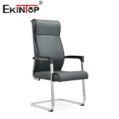 OEM Đen ghế văn phòng cao với khung kim loại vật liệu da phong cách kinh doanh