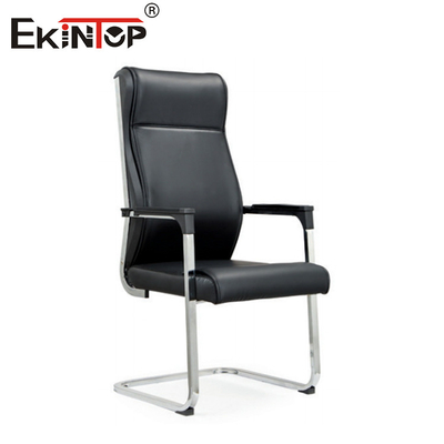 OEM Đen ghế văn phòng cao với khung kim loại vật liệu da phong cách kinh doanh