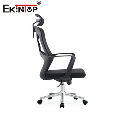 Người sản xuất ghế văn phòng có lưng cao màu xám có hỗ trợ đầu