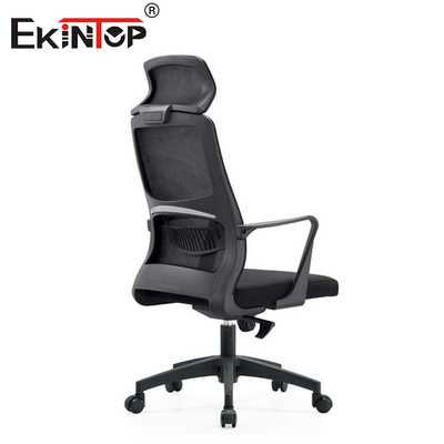 Ghế văn phòng lưới tiện dụng lưng cao màu đen có đệm ngồi bằng xốp phong cách hiện đại