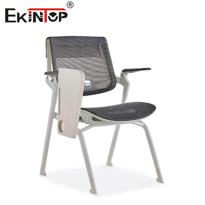 Ghế tập luyện gấp màu xám với bảng viết theo phong cách hiện đại