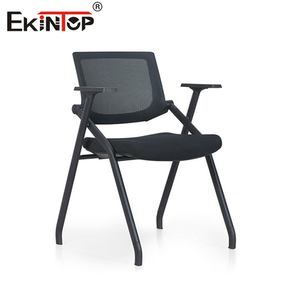 Ghế tập lưới màu đen có tay vịn có thể gập lại theo phong cách hiện đại