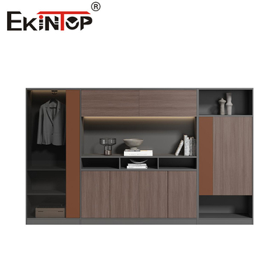 Tủ văn phòng gỗ phong cách hiện đại với thiết kế cửa trượt
