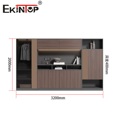 Tủ văn phòng gỗ phong cách hiện đại với thiết kế cửa trượt