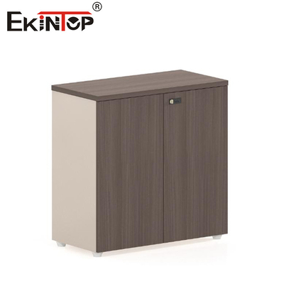 Tủ hồ sơ sổ nhỏ bằng gỗ màu óc chó với phong cách hiện đại