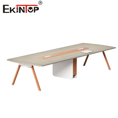 Bàn hội nghị óc chó phong cách hiện đại giảm giá với chân kim loại
