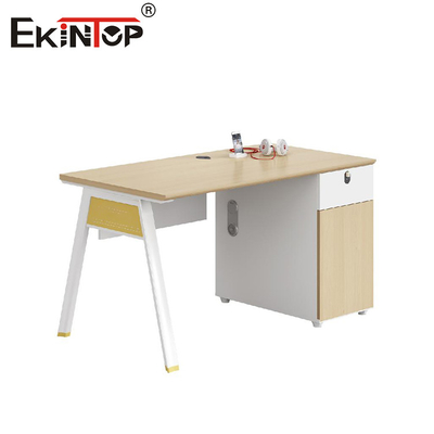 Máy trạm văn phòng nhân viên màu óc chó có tủ đựng đồ