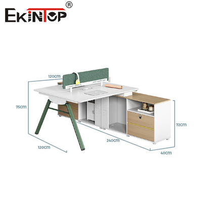 Máy trạm hiện đại Chân đế thép Bàn văn phòng Nội thất Mô-đun kim loại