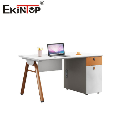 Bàn văn phòng thiết kế theo phong cách hiện đại với máy trạm có tủ lưu trữ Có thể tùy chỉnh