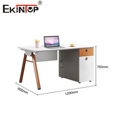 Bàn văn phòng thiết kế theo phong cách hiện đại với máy trạm có tủ lưu trữ Có thể tùy chỉnh