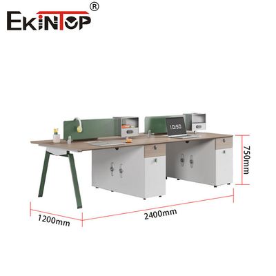 Modular 4-6 chỗ ngồi văn phòng Bàn làm việc nhân viên với vách ngăn trong phong cách hiện đại