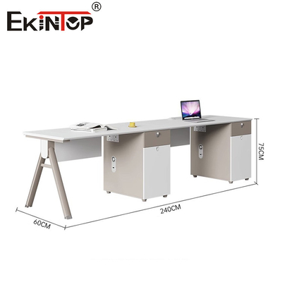 Không gian làm việc chung trắng hiện đại Văn phòng đồ nội thất Văn phòng Bàn bàn