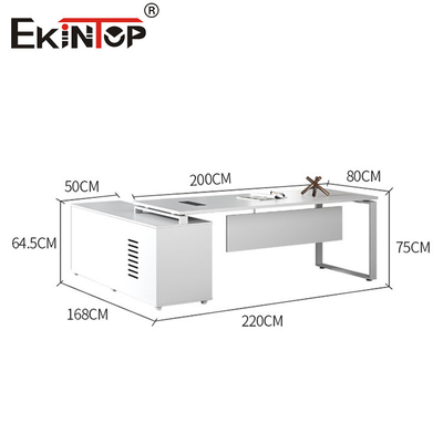 Thiết kế hiện đại phong cách Văn phòng điều hành trắng Bàn văn phòng