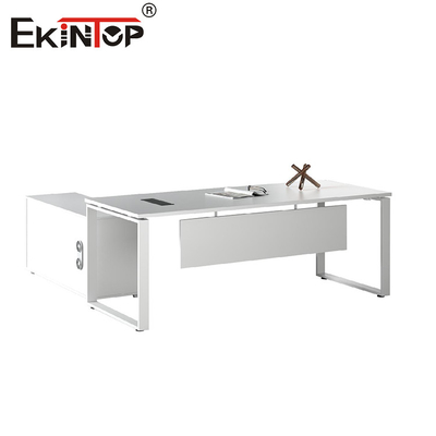 Bàn văn phòng điều hành với chân kim loại đồ nội thất phong cách tối giản