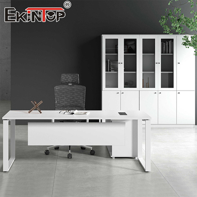 Bàn văn phòng điều hành với chân kim loại đồ nội thất phong cách tối giản
