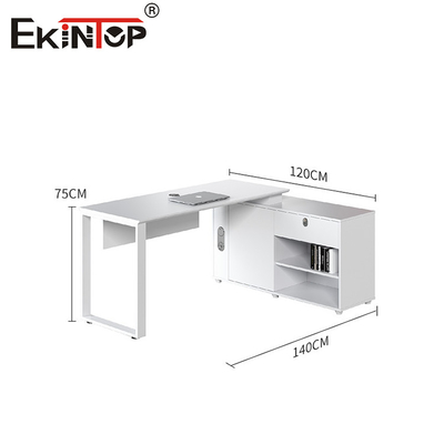 Nhà máy đồ nội thất văn phòng Bàn văn phòng màu trắng theo phong cách hiện đại