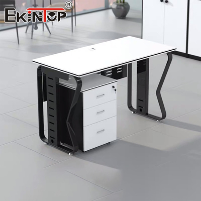 Giá nhà máy Bàn văn phòng điều hành với tủ lưu trữ Bàn máy tính gỗ rắn